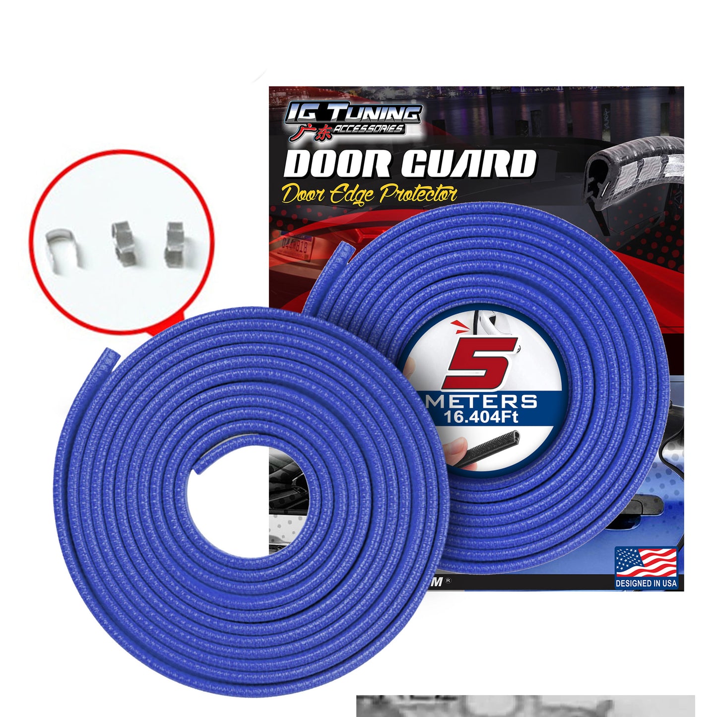 Car Door Rubber Guard Protector Strip Blue image 0