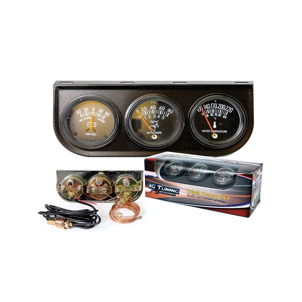 Triple Gauge Kit Black image 0