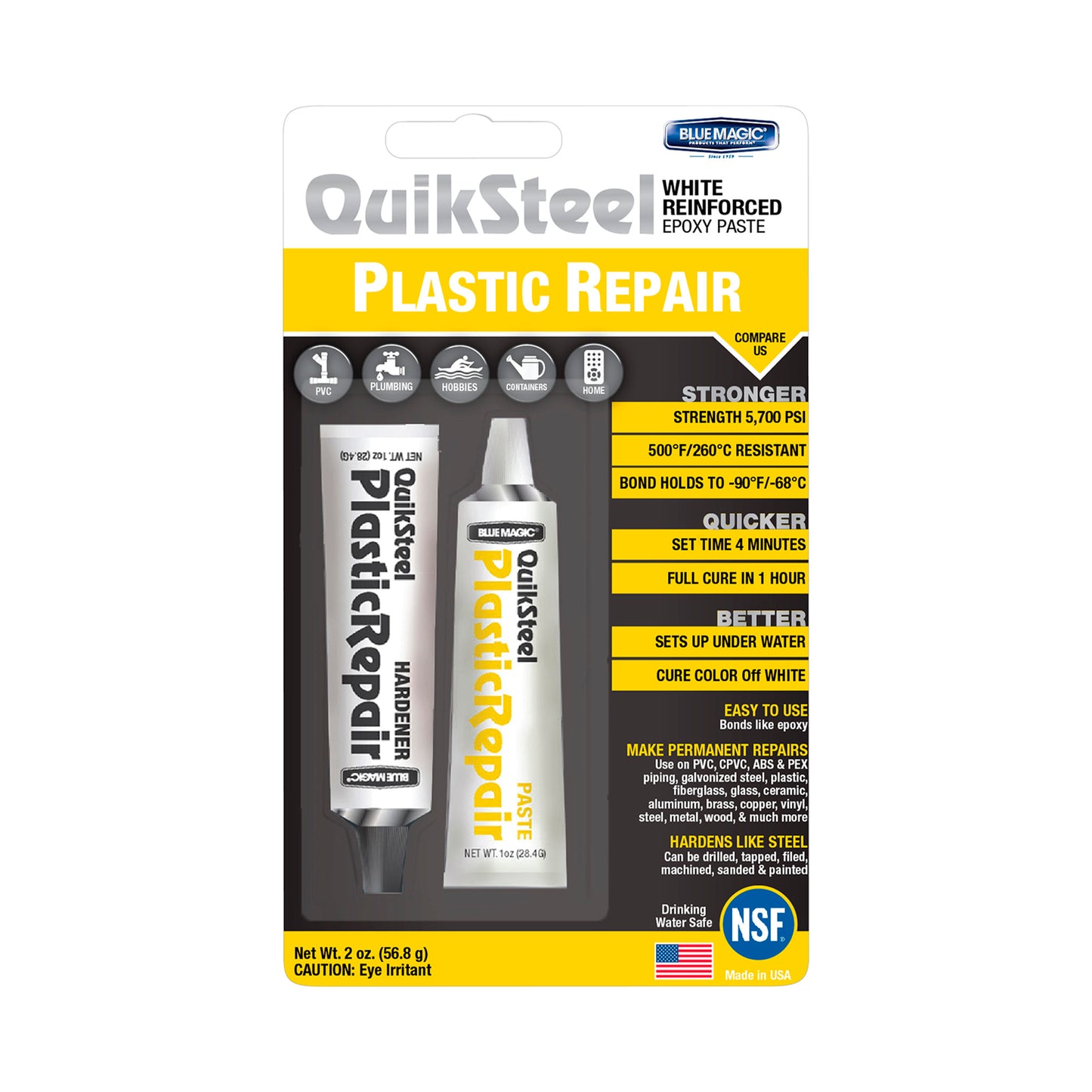 Quiksteel Epoxy Plastic Repair 2 oz 48 pcs image 0
