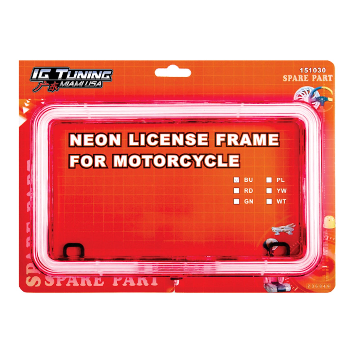 Motorcycle Licence Frame Red image 0