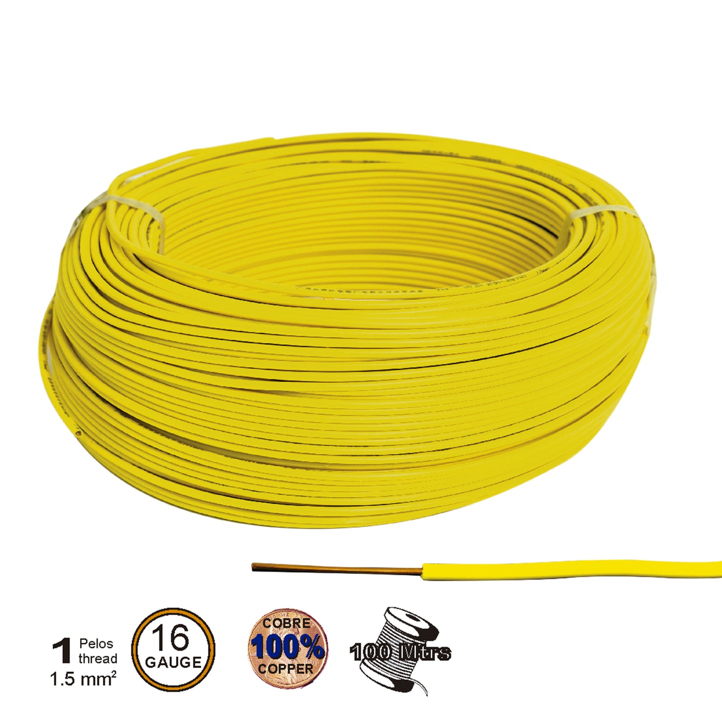 Cable 1 Wire 100 Mtrs 16 Ga 100 Mtrs image 0