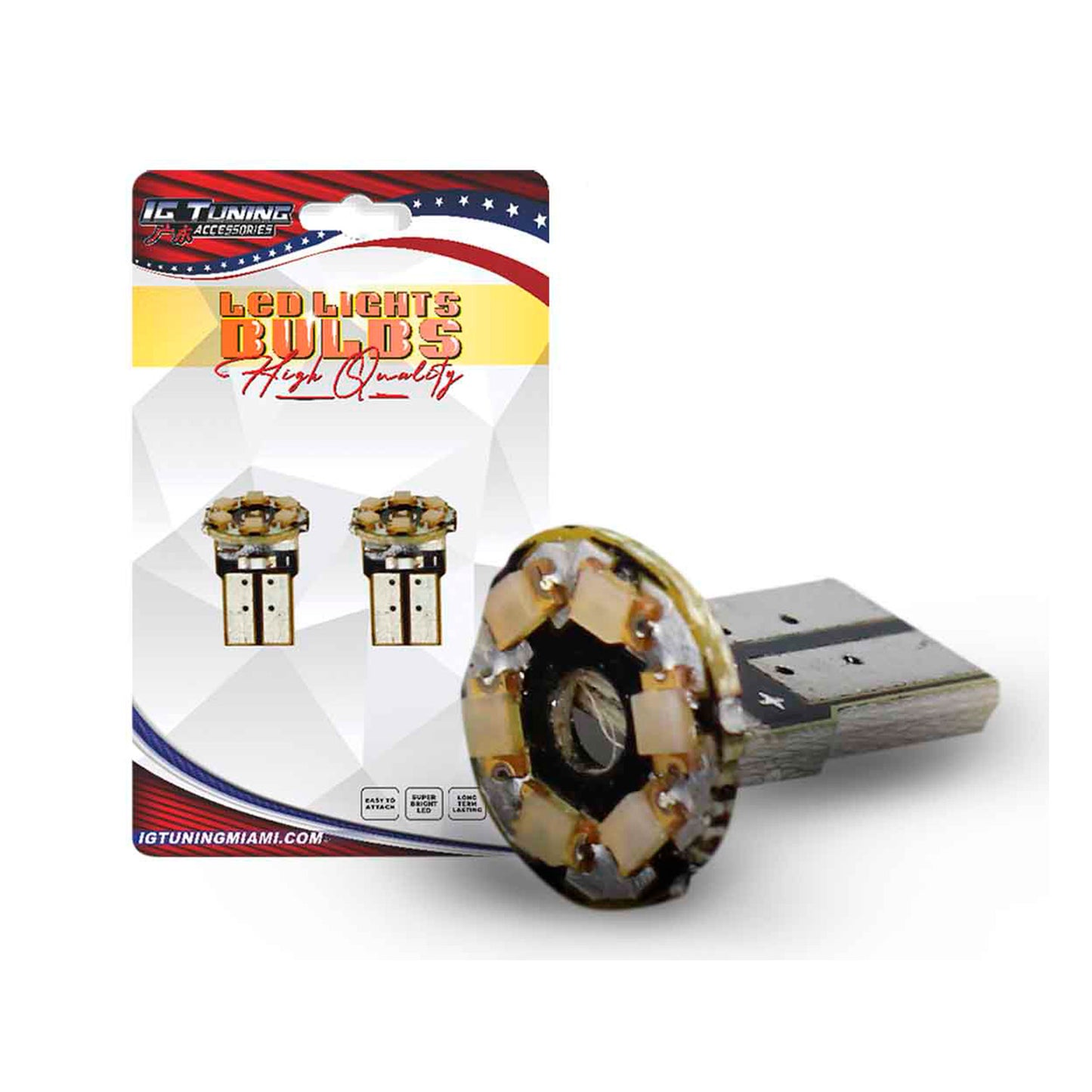 T10 Circular 6 LED Red 2 pcs image 0