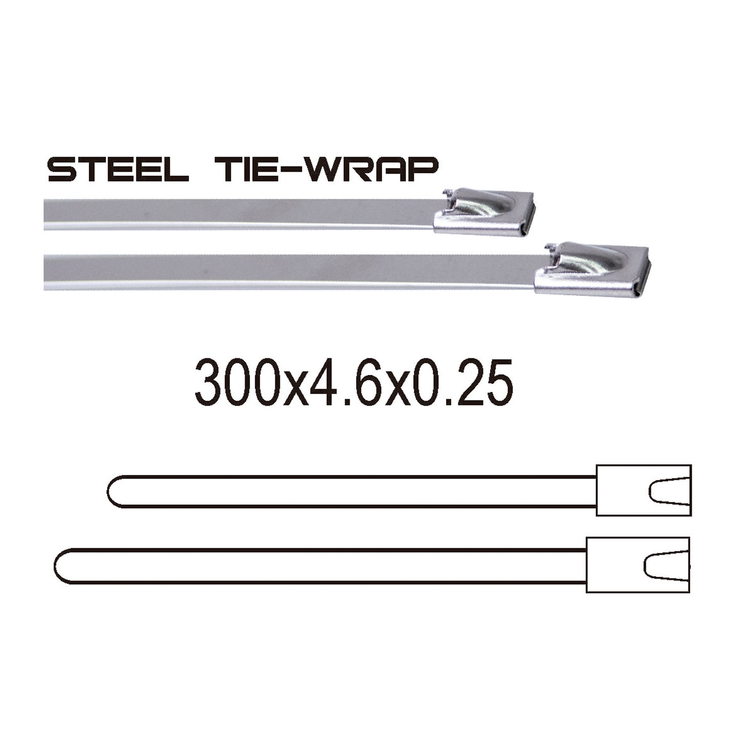 300x4.6x0.25 Metal Tie Wrap image 0