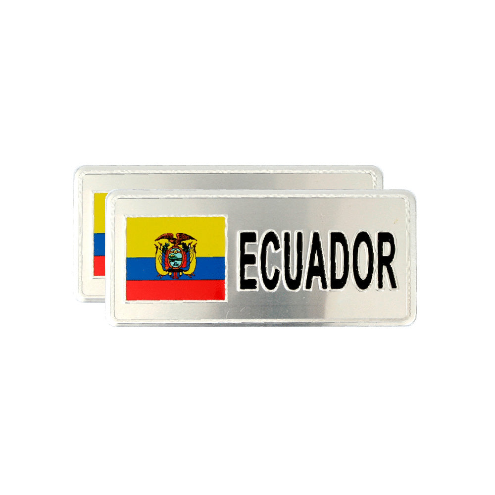 Flag Emblem Ecuador 2 Pcs image 0