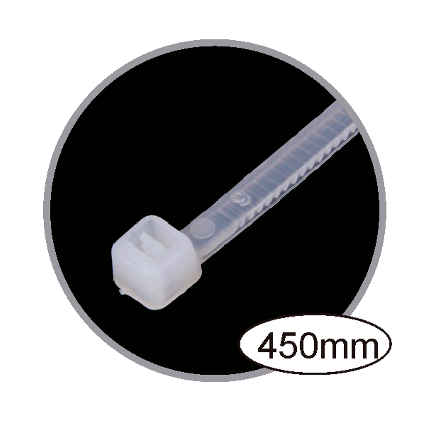 450Mm X 5.3 White Pl. Tie Wrap image 0