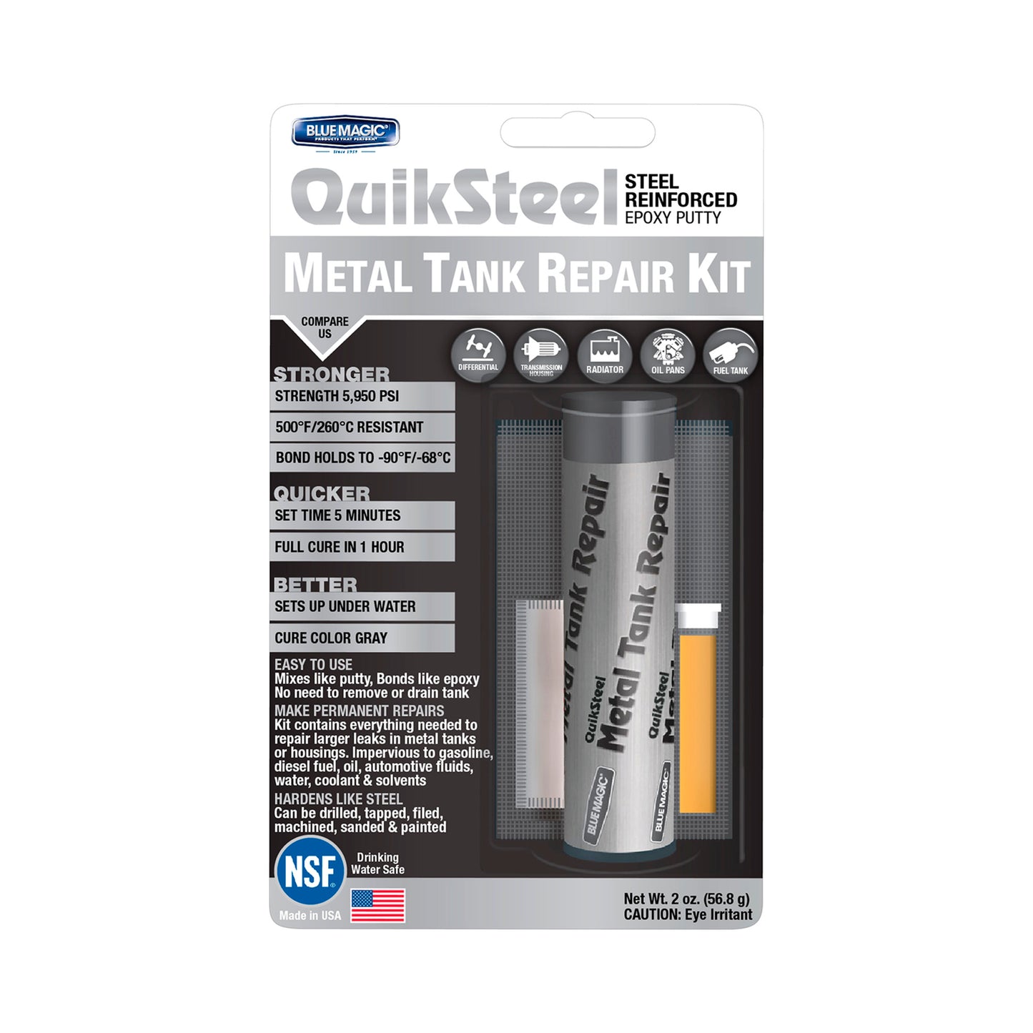 Quiksteel Epoxy Metal Tank Repair Kit 2 oz 48 pcs image 0