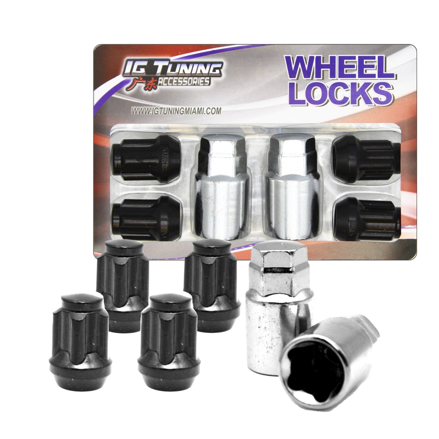 Acorn Mag L32 Wheel Lock 12x1.25 6Pcs Negra image 0