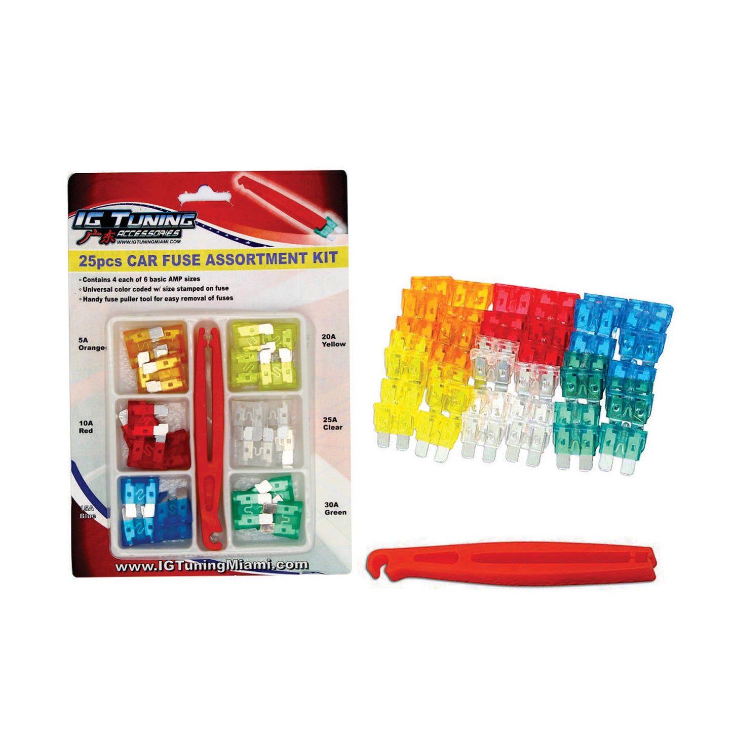 Kit Of 25 Fuses W/Fuse Extractor image 0