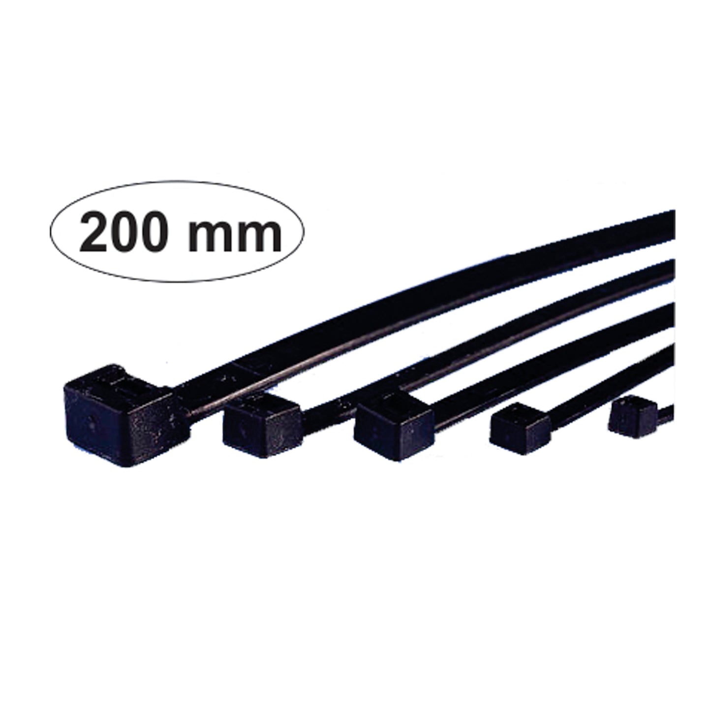 200Mm Black Pl. Tie Wrap image 0