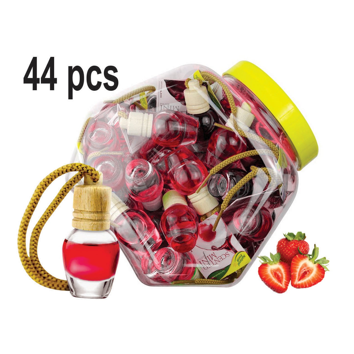 Scented Mini Bottle Jar 44 pcs Strawberry image 0
