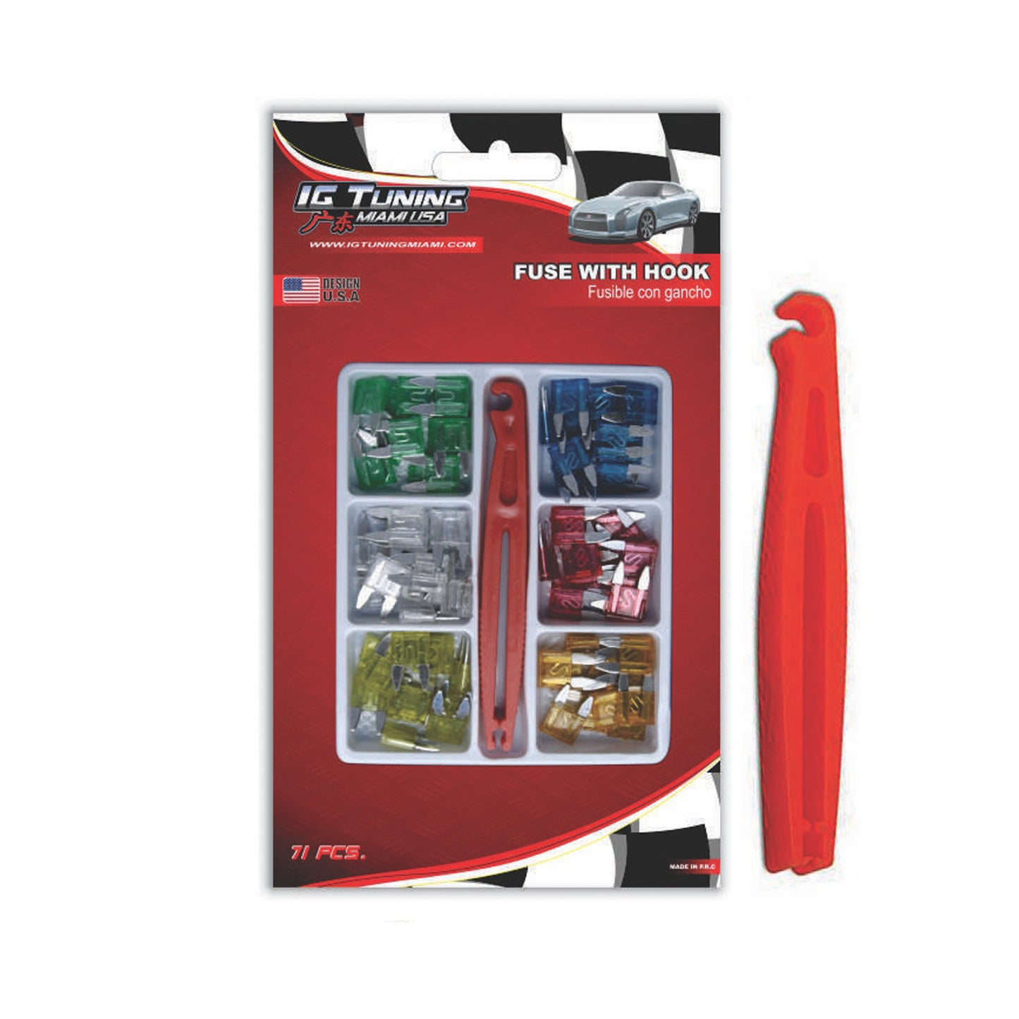 Kit Of 71 Mini Fuses W/Fuse Extractor. image 0
