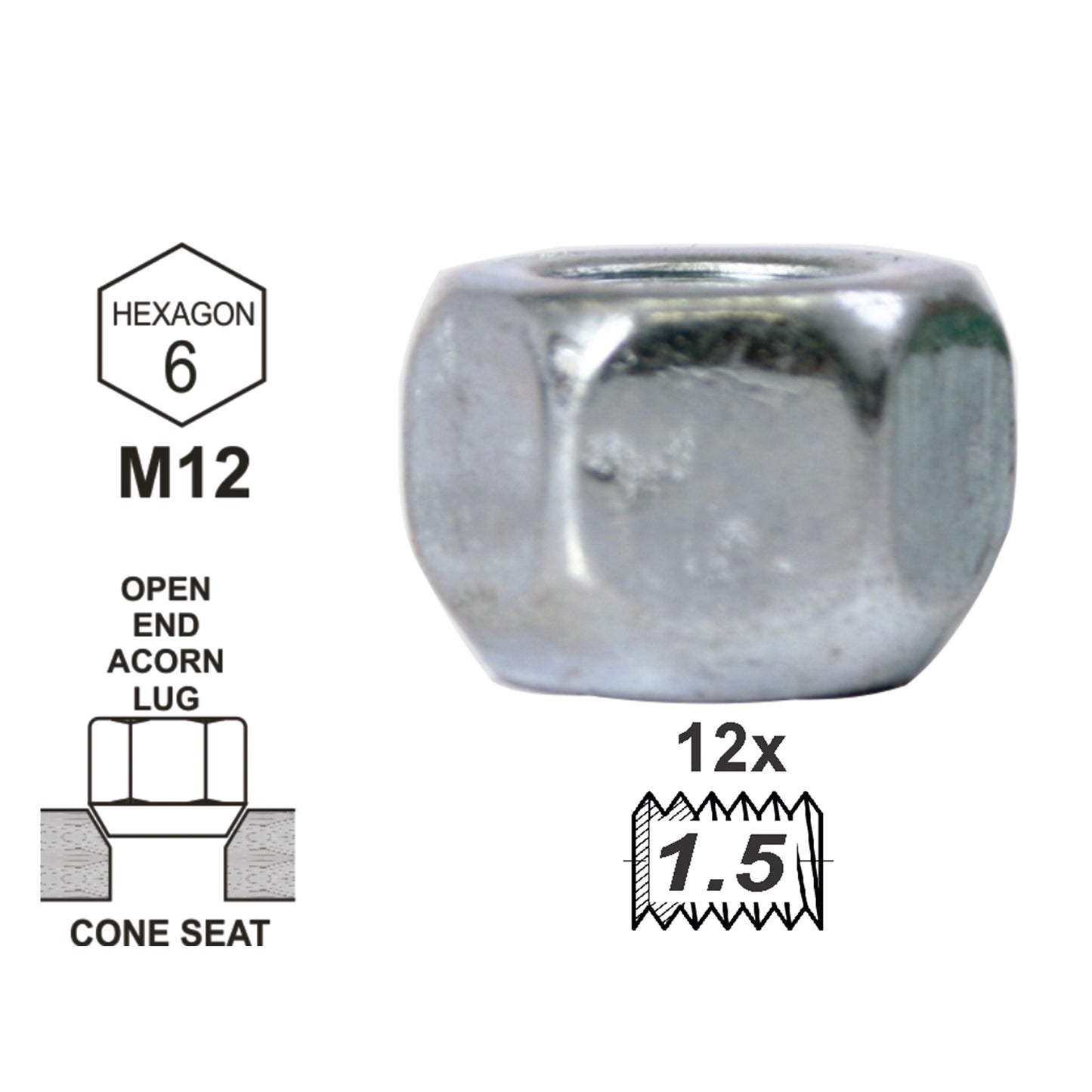 Nut Nickel Short 16 mm 1-5 1 Pcs image 0