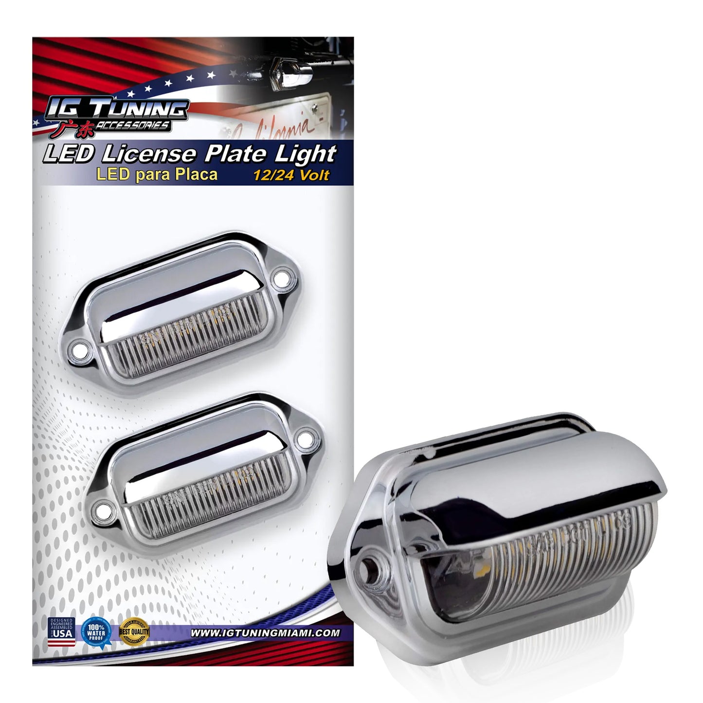 Led chrome plate holder lamp 2 pieces image 0