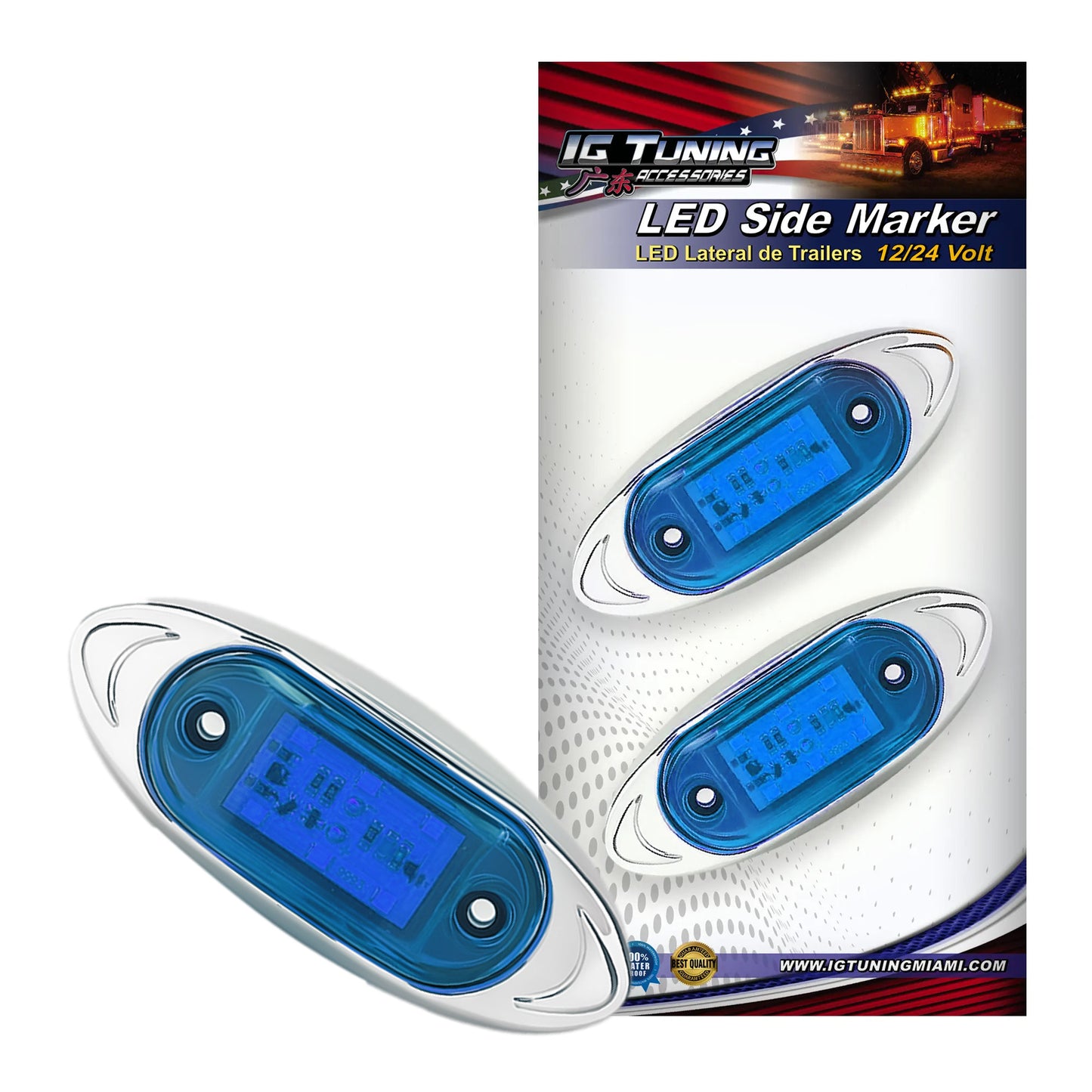 Blue Oval Led Lamp image 0