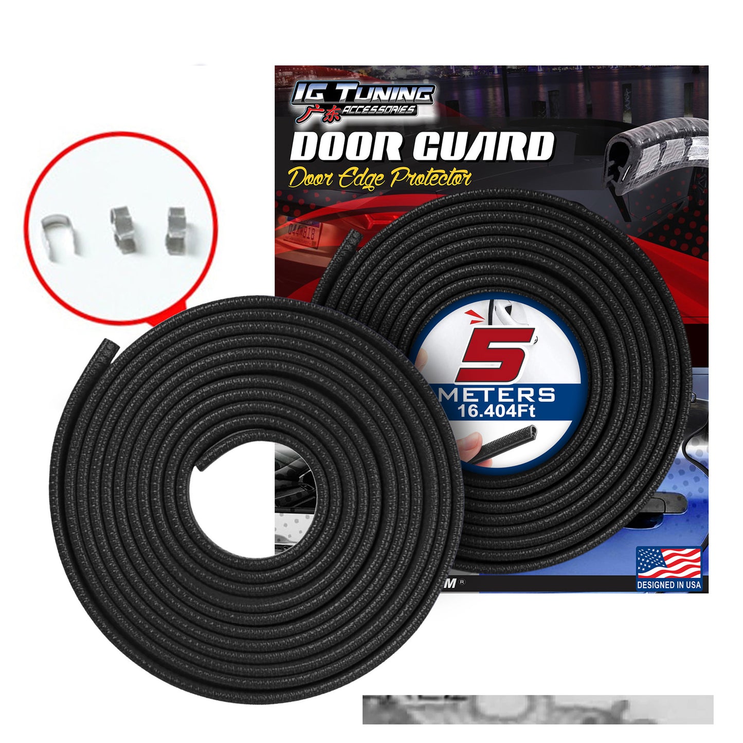 Car Door Rubber Guard Protector Strip Black image 0