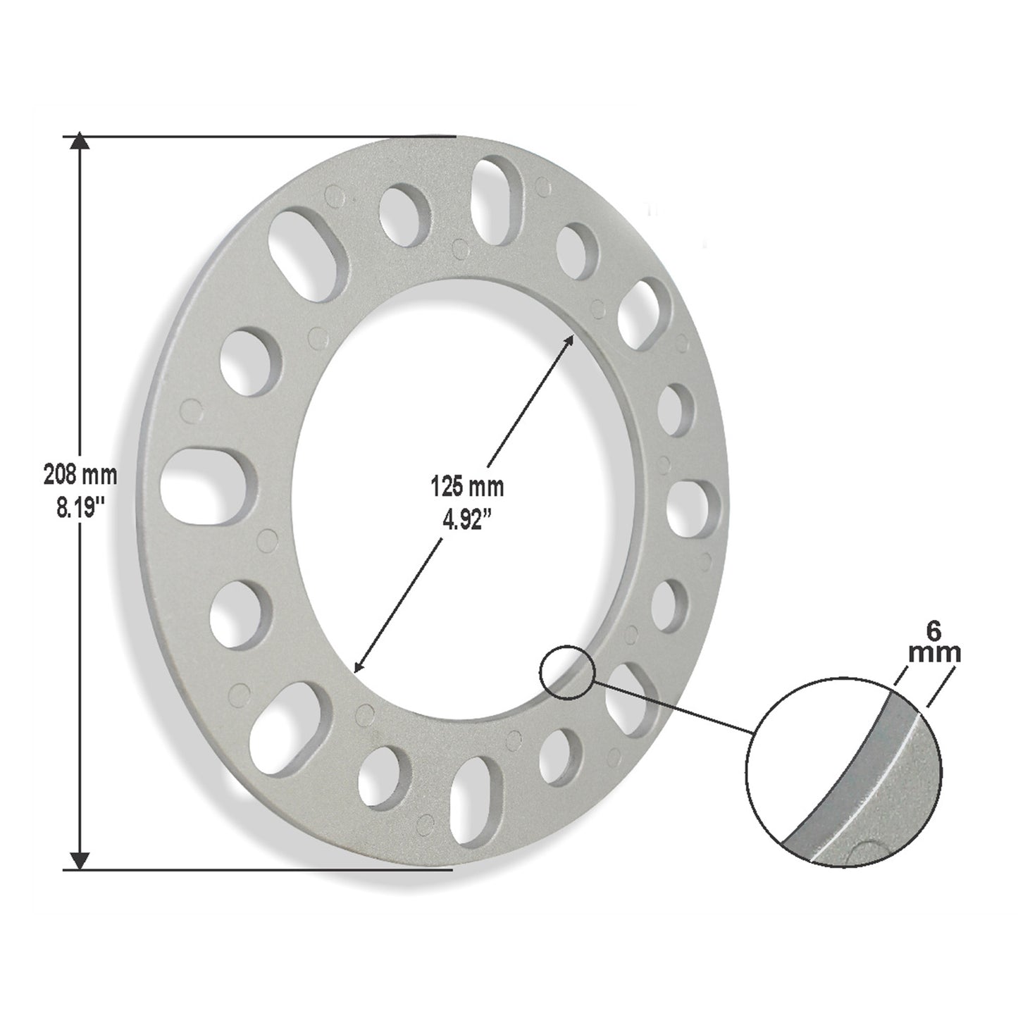 Aluminium Spacer 4 pcs Bag S104 6mm image 0