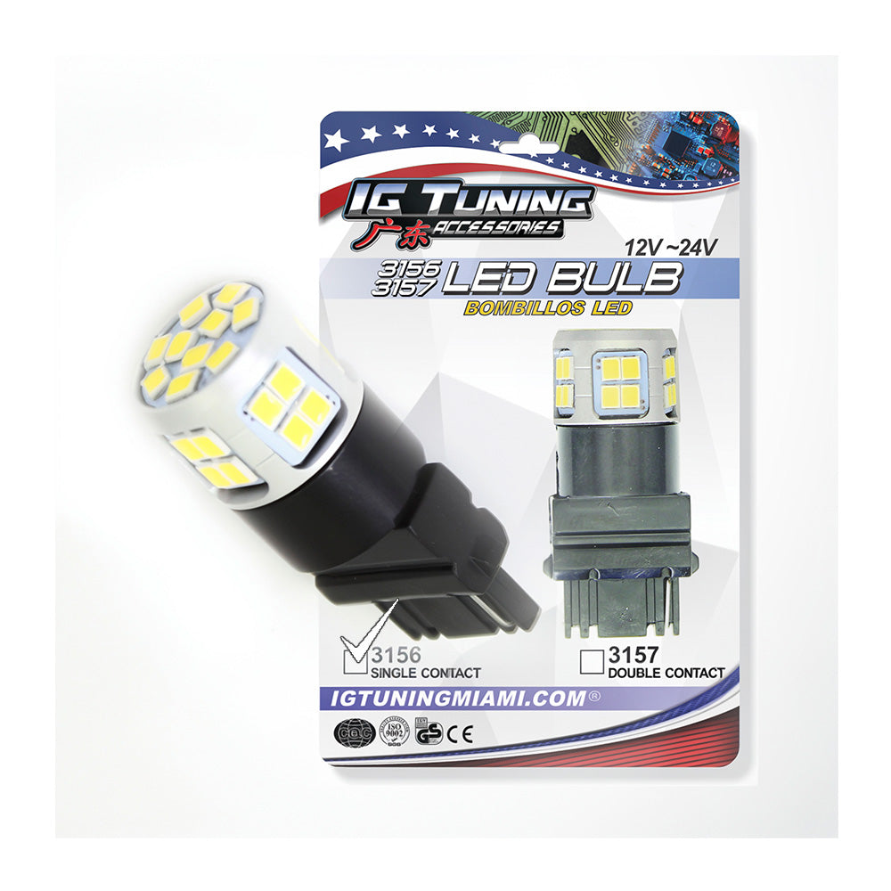 3156 LED Single Contact 30 Leds White image 0