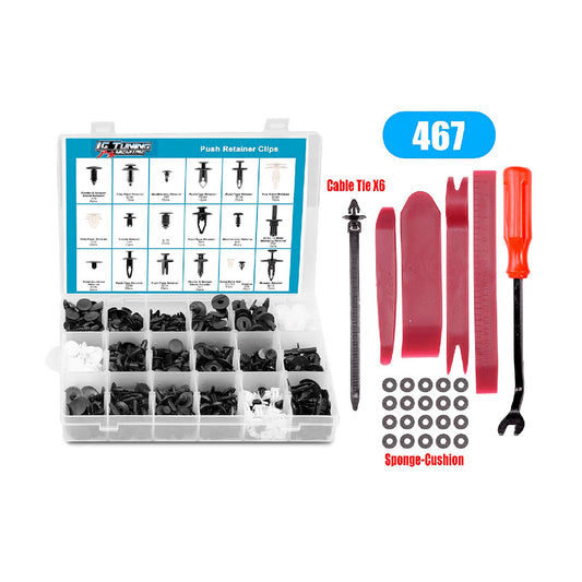 Car body plastic clips 467 pcs set image 0