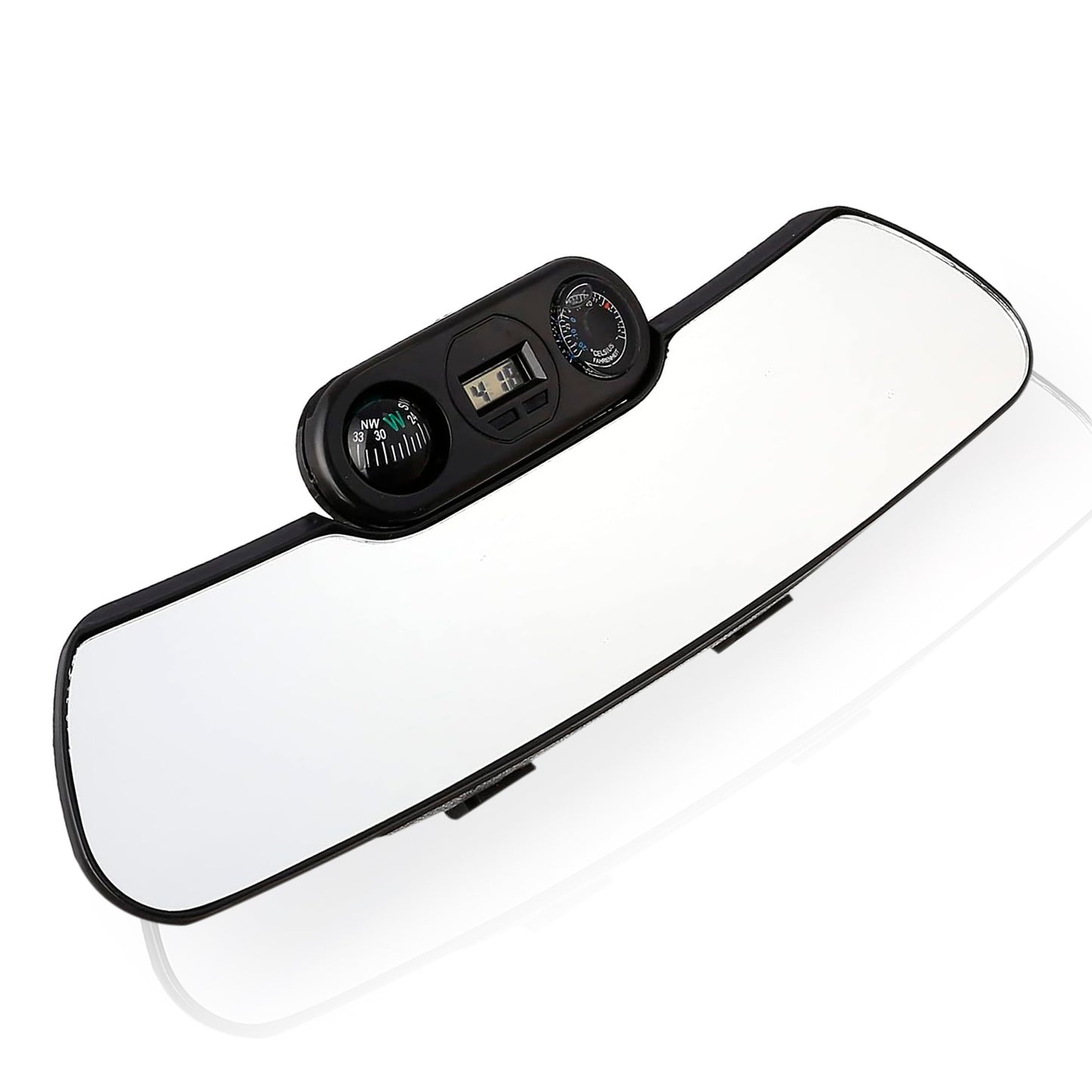 Rear View Mirror W/Compass & Watch image 0