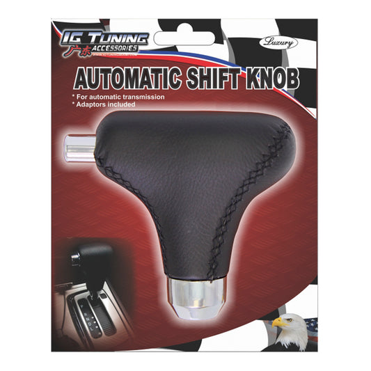 Automatic gear shifter knob with button black image 0