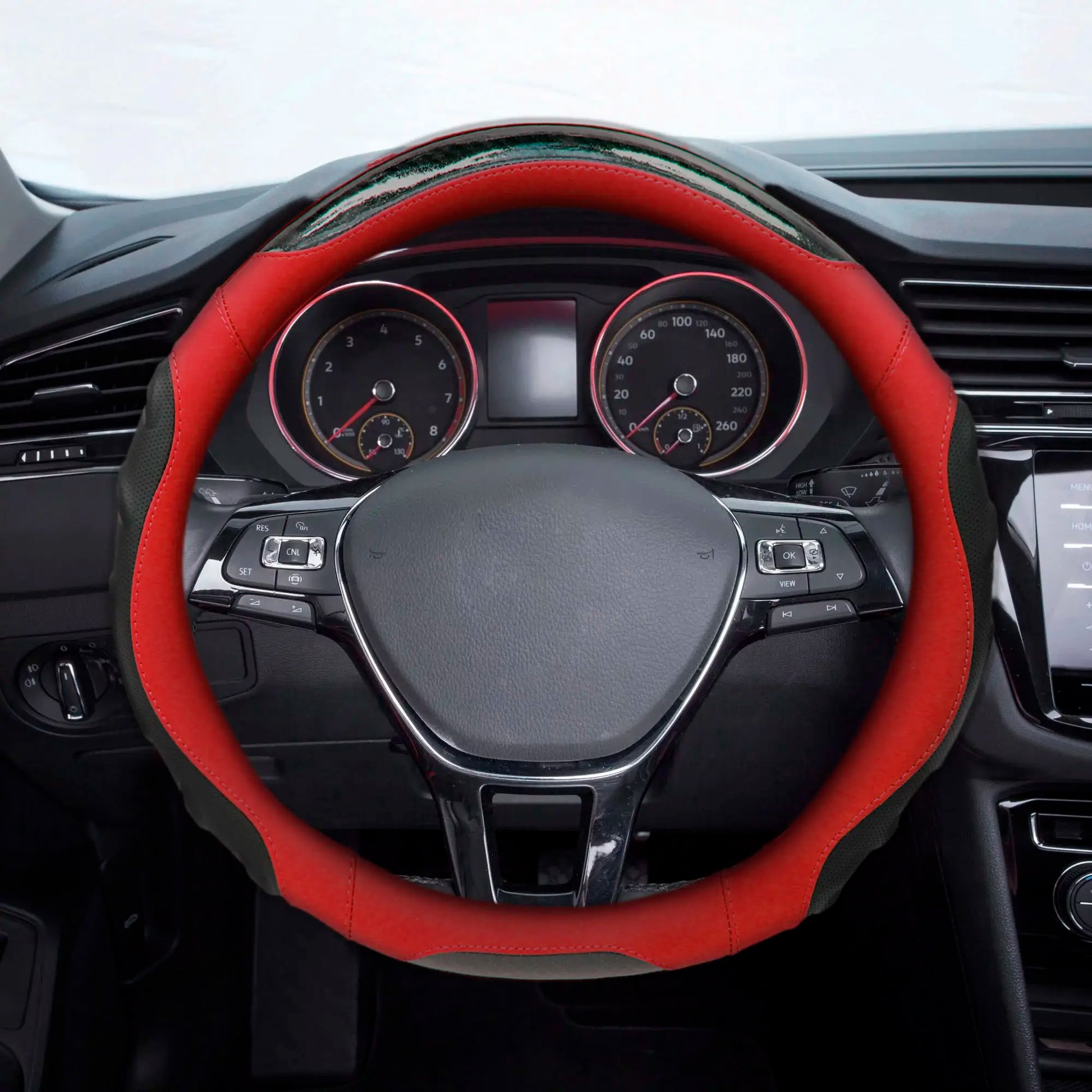 Steering wheel Cover Racing Red image 1