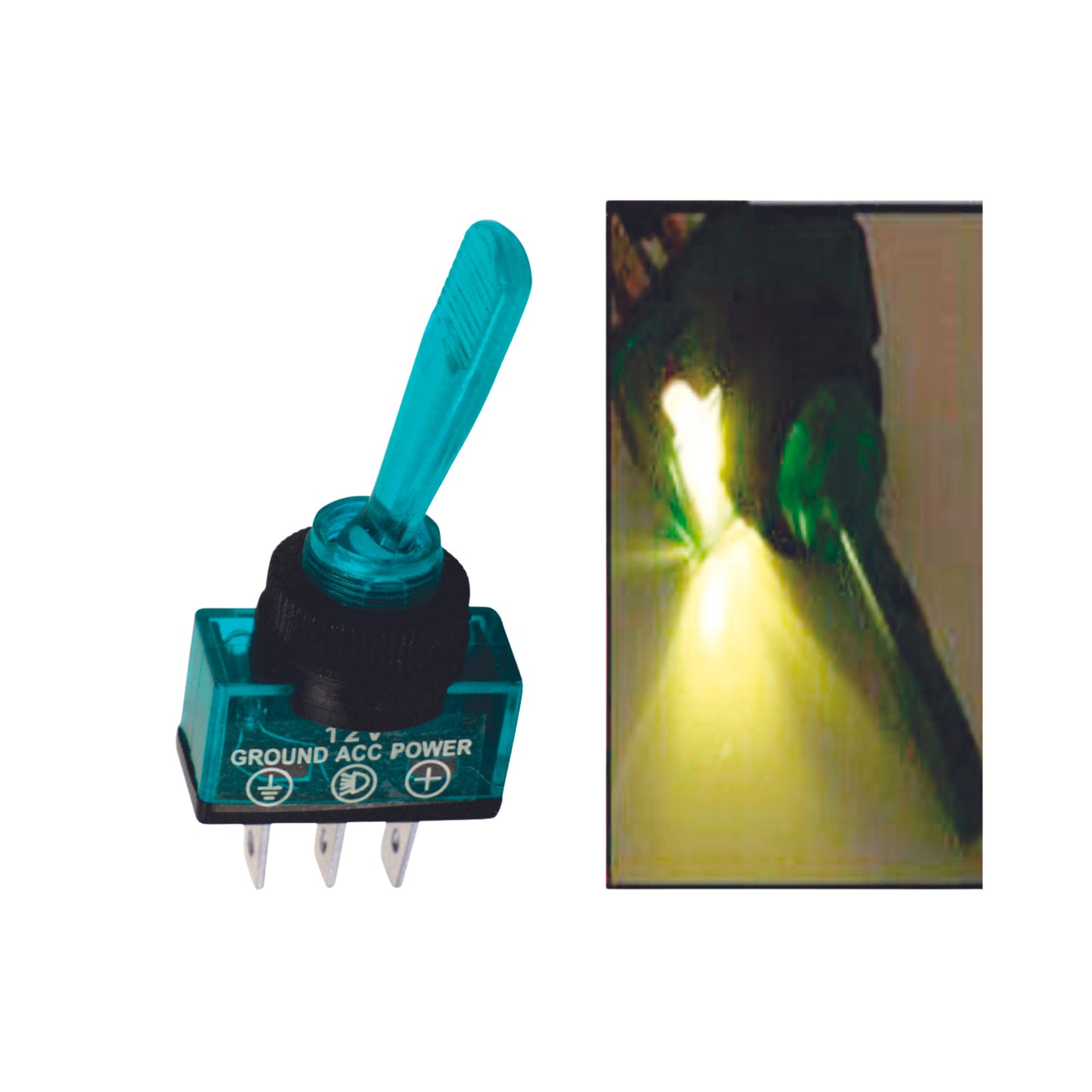 Large Blue Switch W/Light image 0