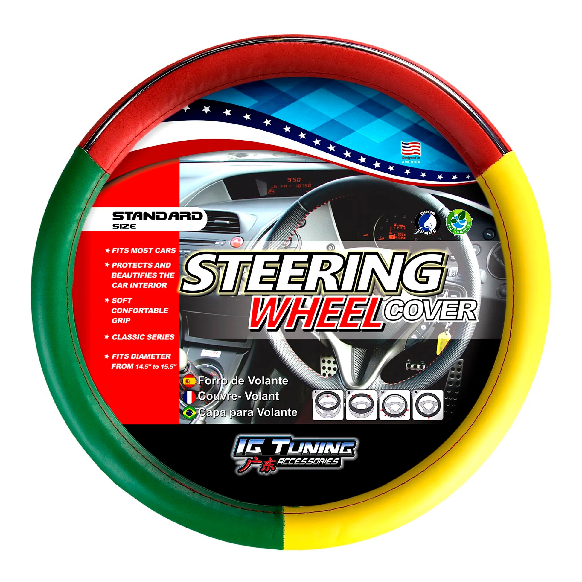 Rasta Steering Wheel Cover image 0