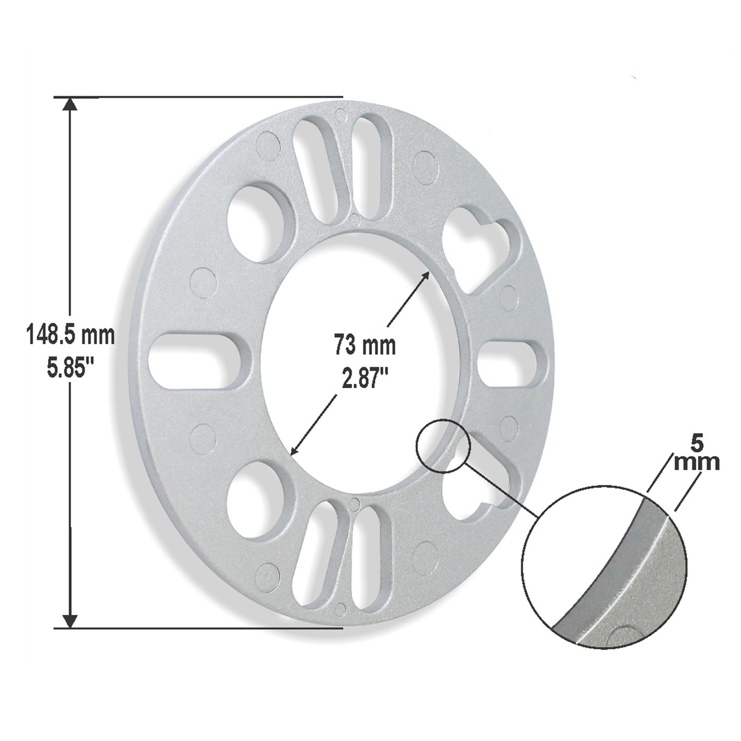 Aluminium Spacer 4 pcs Bag S111 5mm image 0