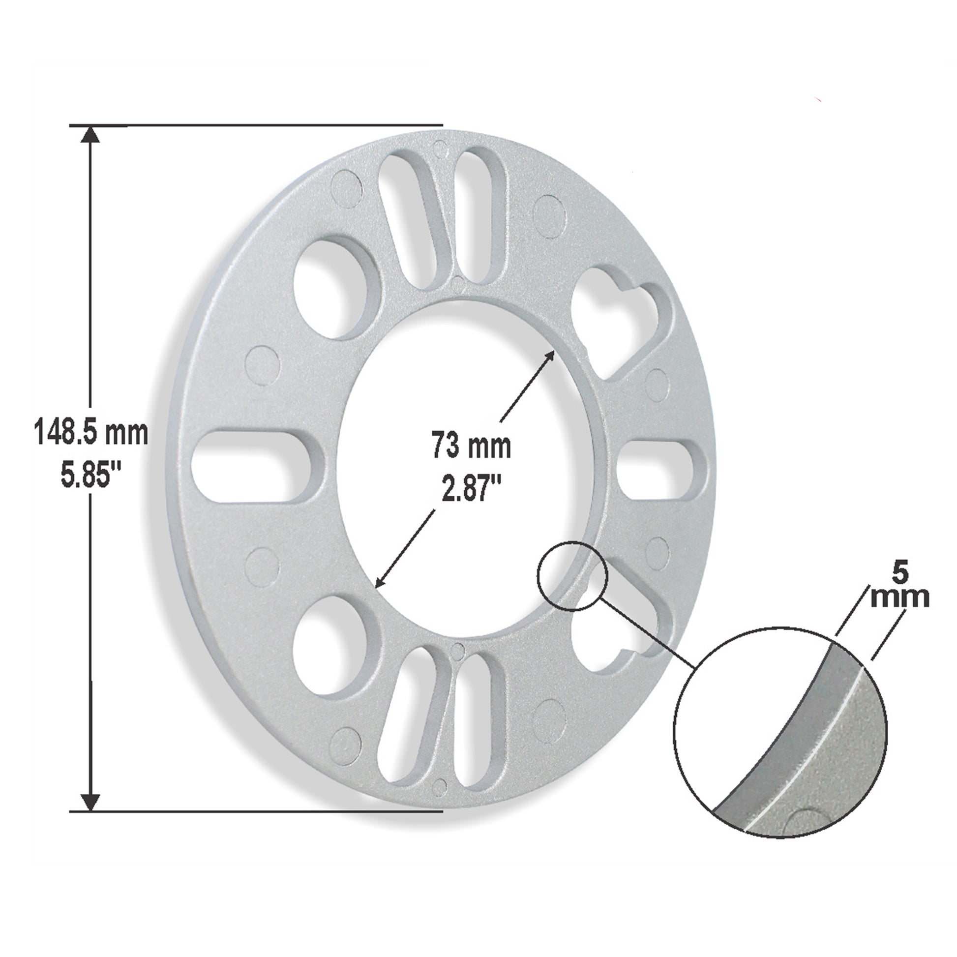 Aluminium Spacer 4 pcs Bag S111 5mm image 0