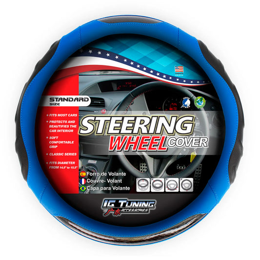 Steering wheel Cover Racing Blue image 0