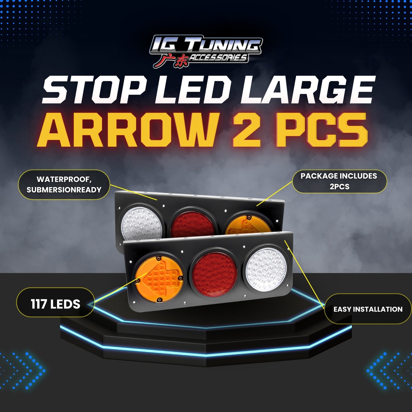Stop Led Large Arrow 2 Pcs image 3