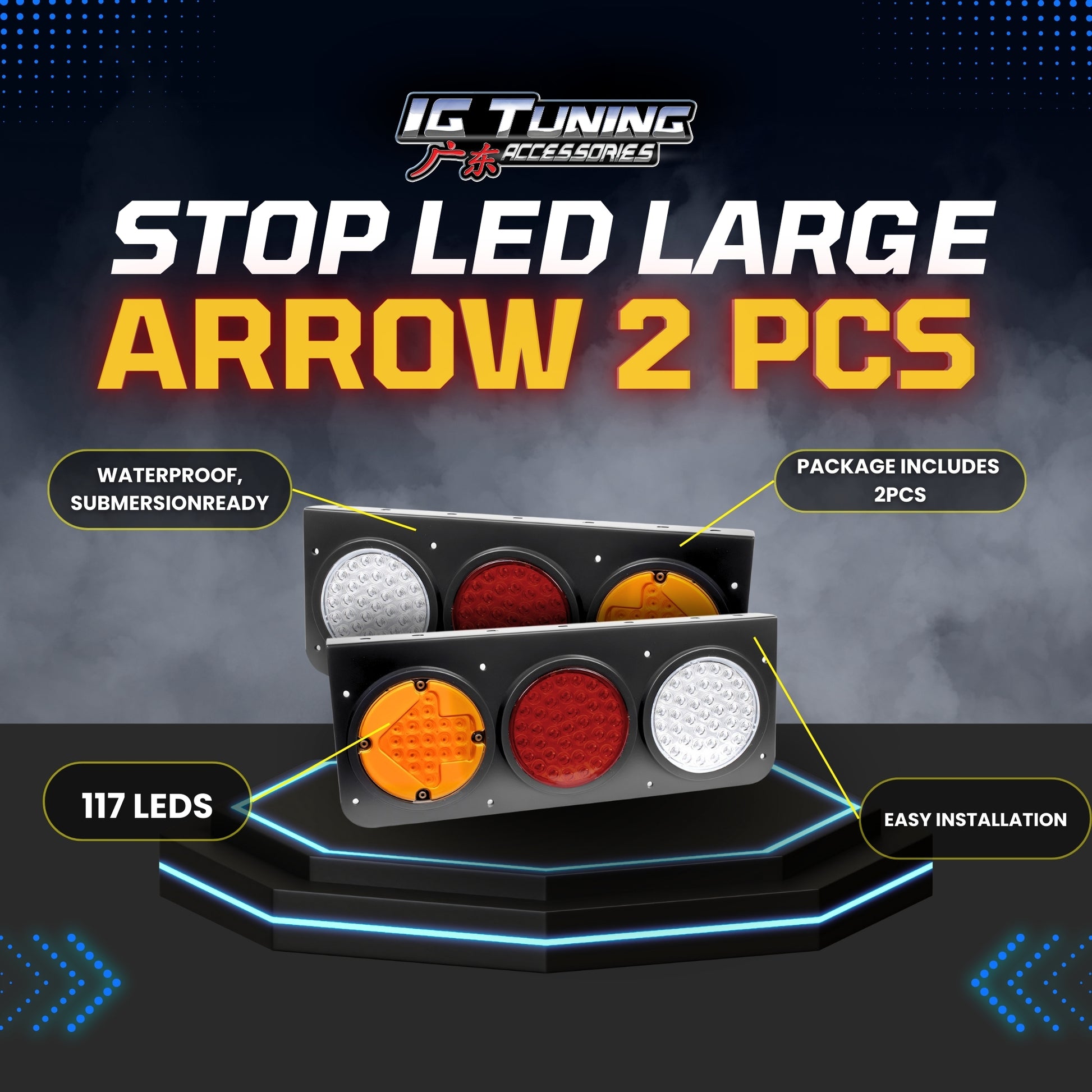 Stop Led Large Arrow 2 Pcs image 3