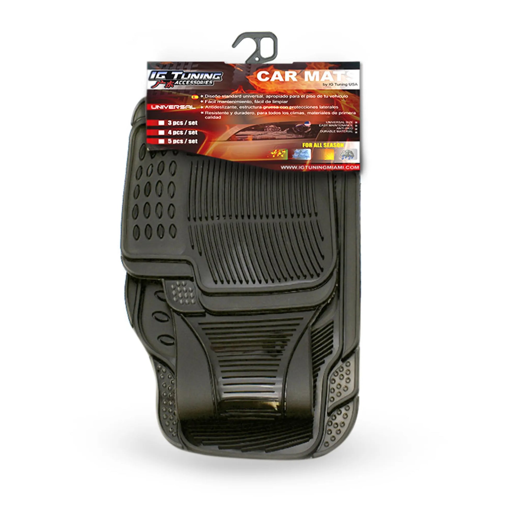 Pvc Car Mat Adjustable 3 Pcs Clear image 0