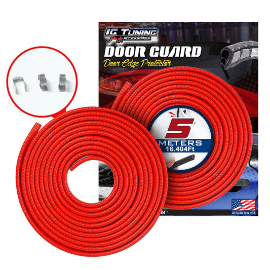 Car Door Rubber Guard Protector Strip Red image 0