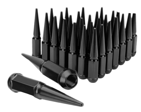 Spike Lug Nut 4.4 inch 12x1.5 Black 25 pcs image 0