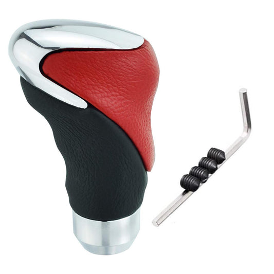 Manual Gear Knob Red Head Chrome image 0