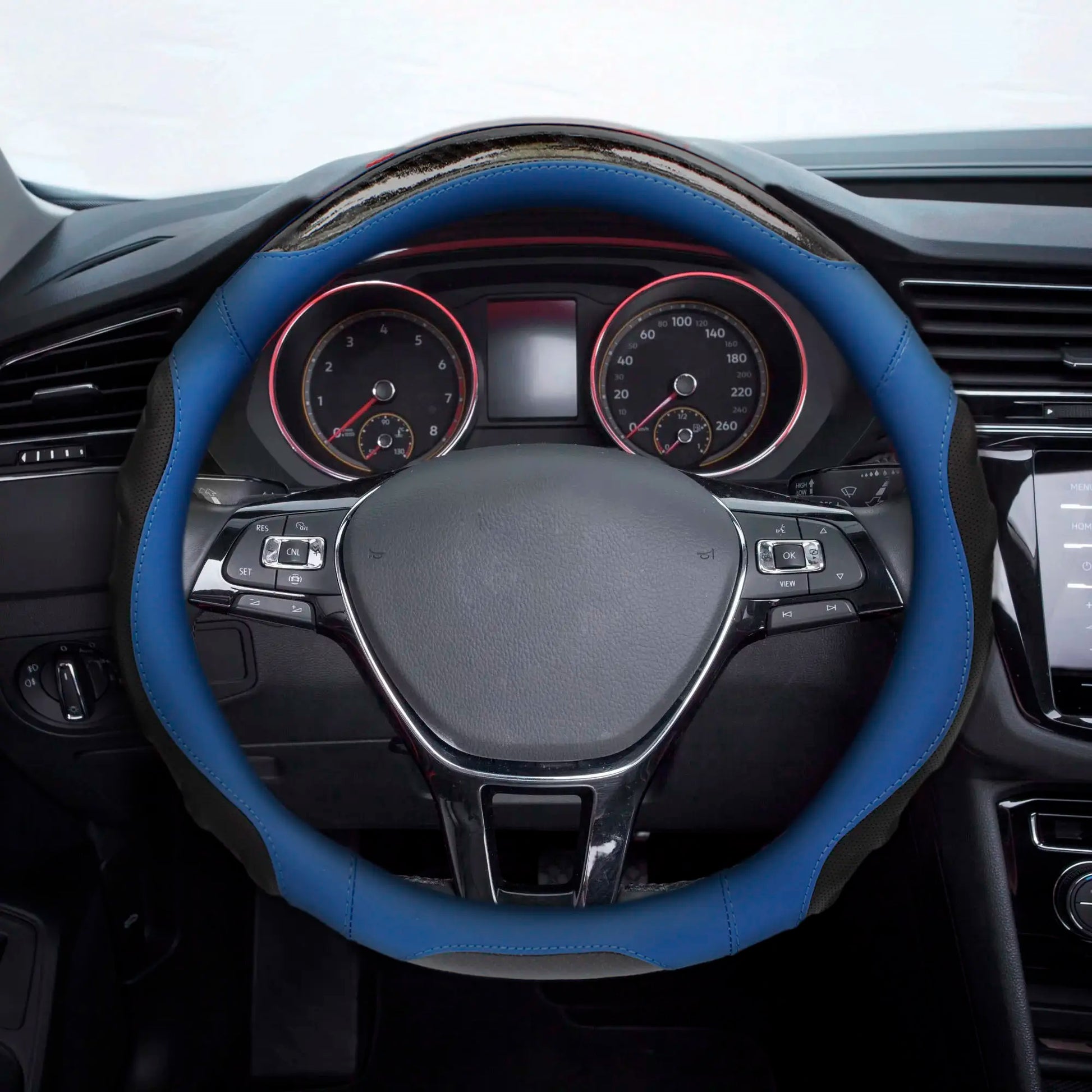 Steering wheel Cover Racing Blue image 1