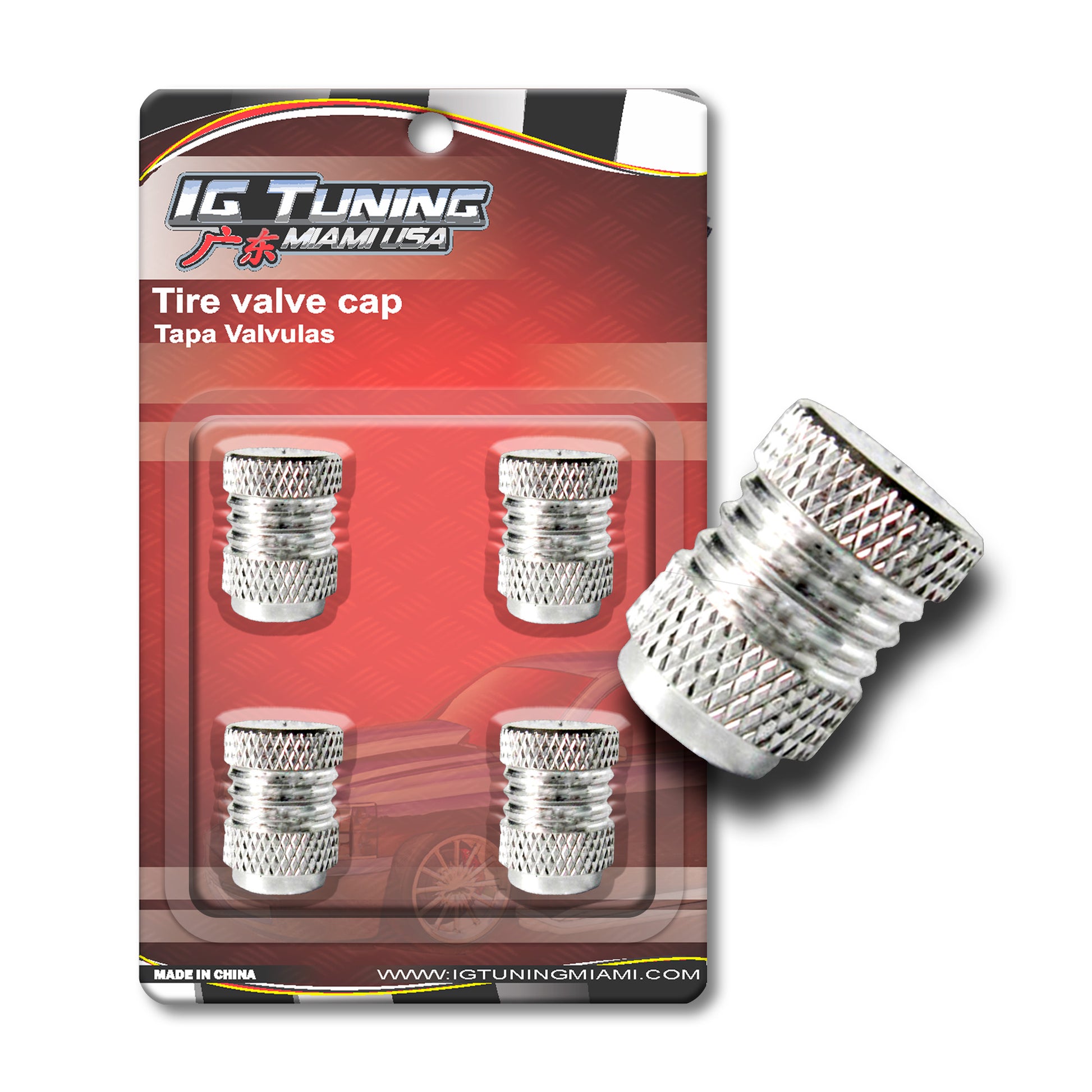 Aluminum  4Pcs Set Valve Caps image 0