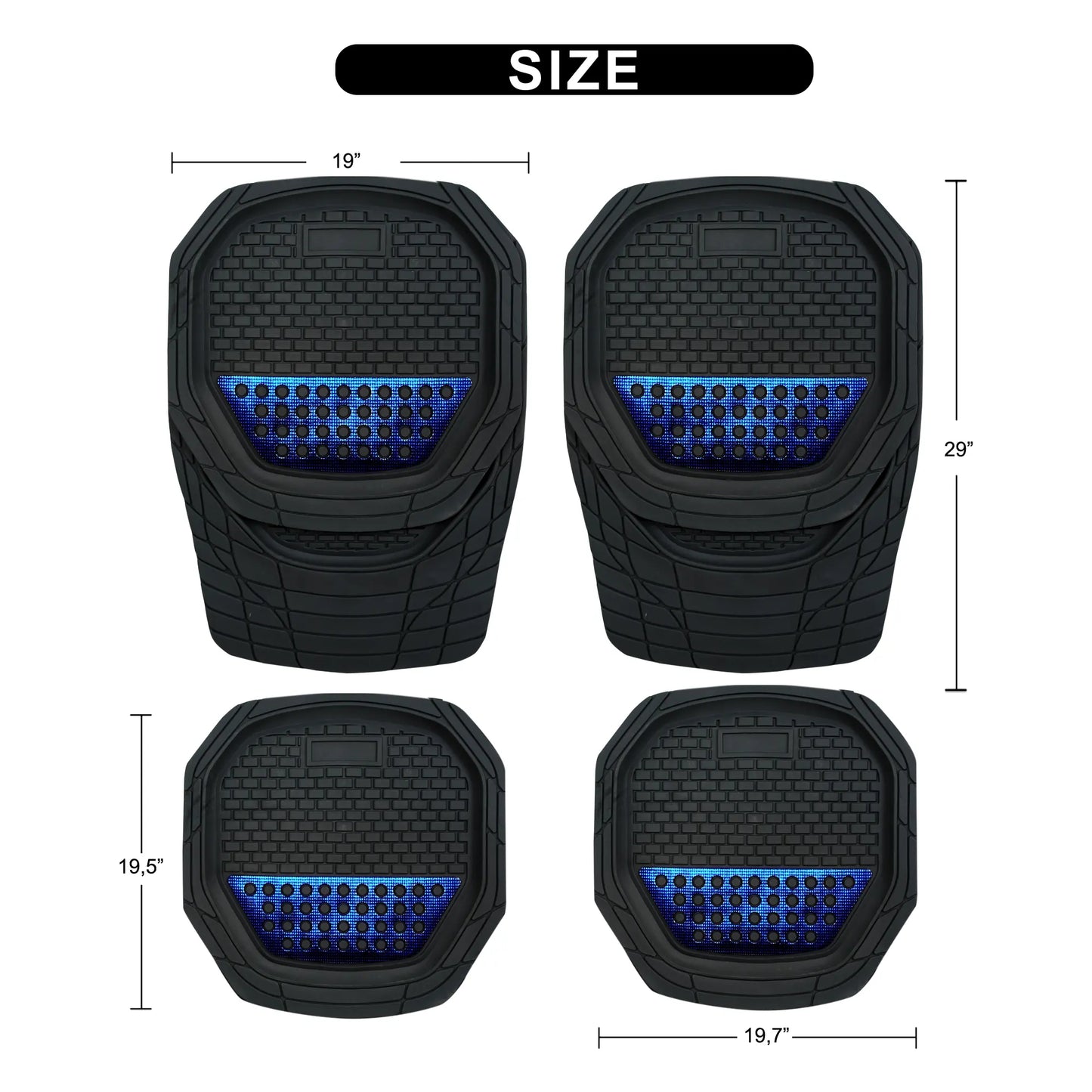 Car Mats Mod Xcalibur Black-Blue image 1