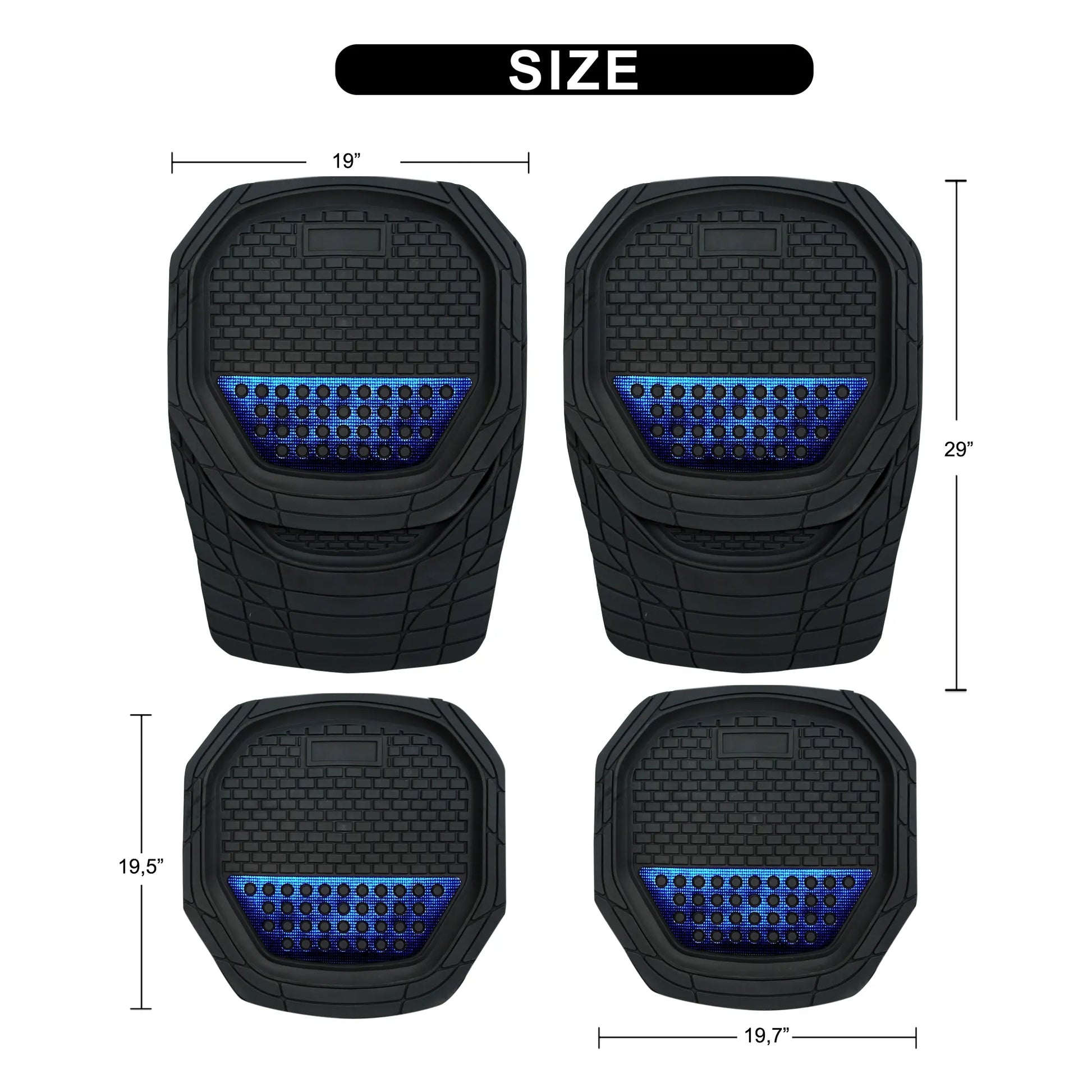 Car Mats Mod Xcalibur Black-Blue image 1