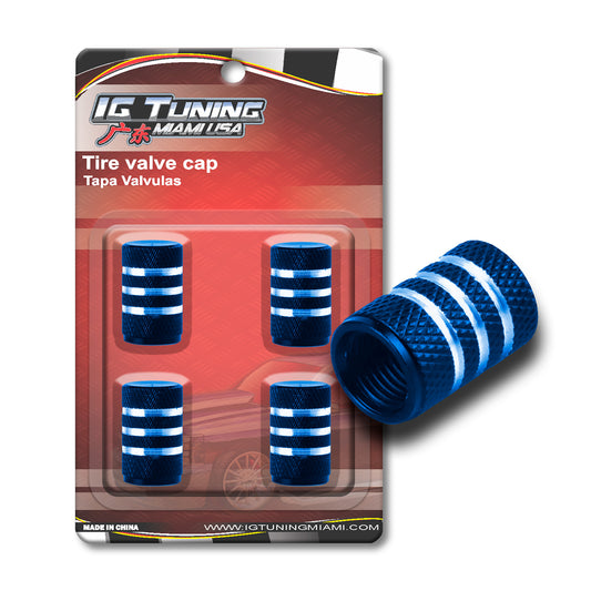 Spec. Blue 4Pcs. Set Valve Caps. image 0