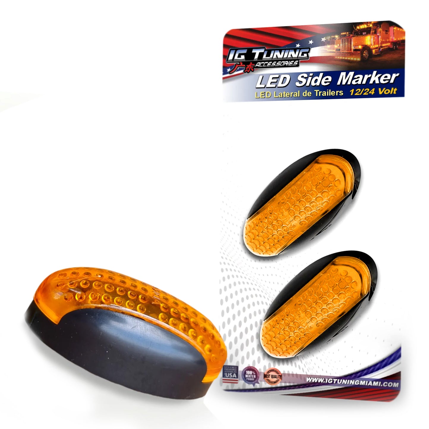 LED Truck Headlight Yellow 2 pcs image 0