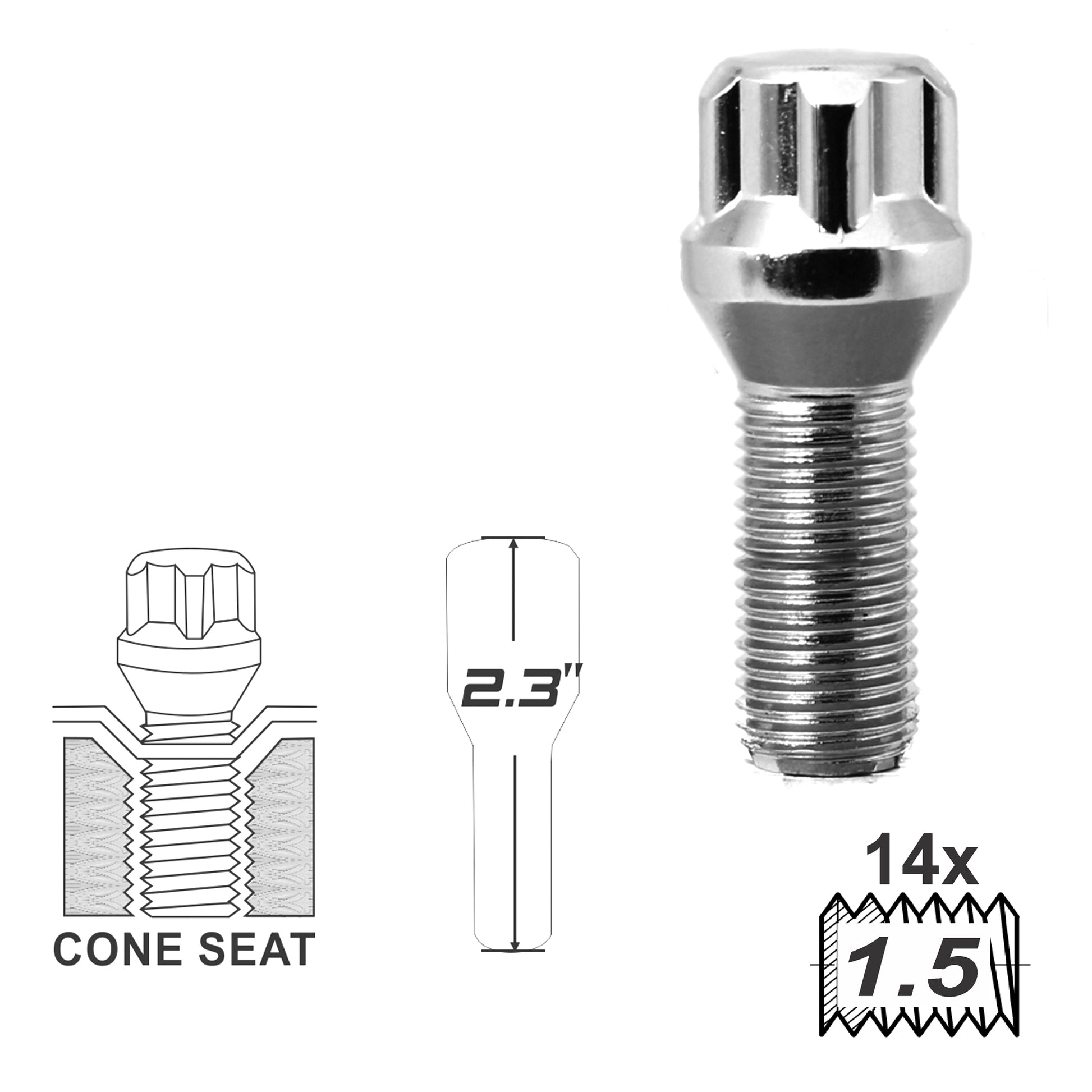 Screw Spline 58mm 14 x 1.50 image 0