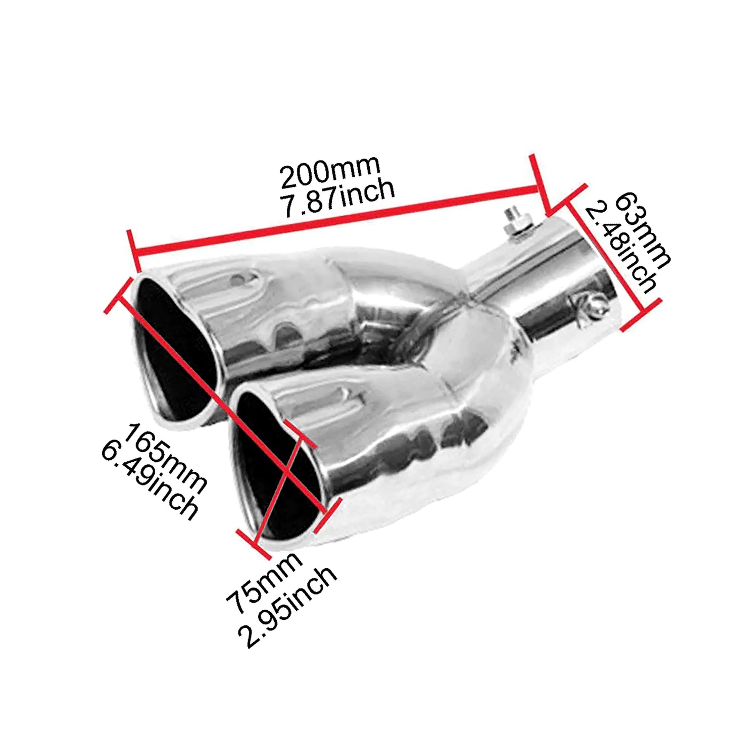 Exhaust Tip with Dual Heart Shape 2 48 in image 2