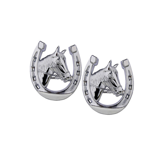 Horseshoe and Horse Head Chrome Emblem image 0