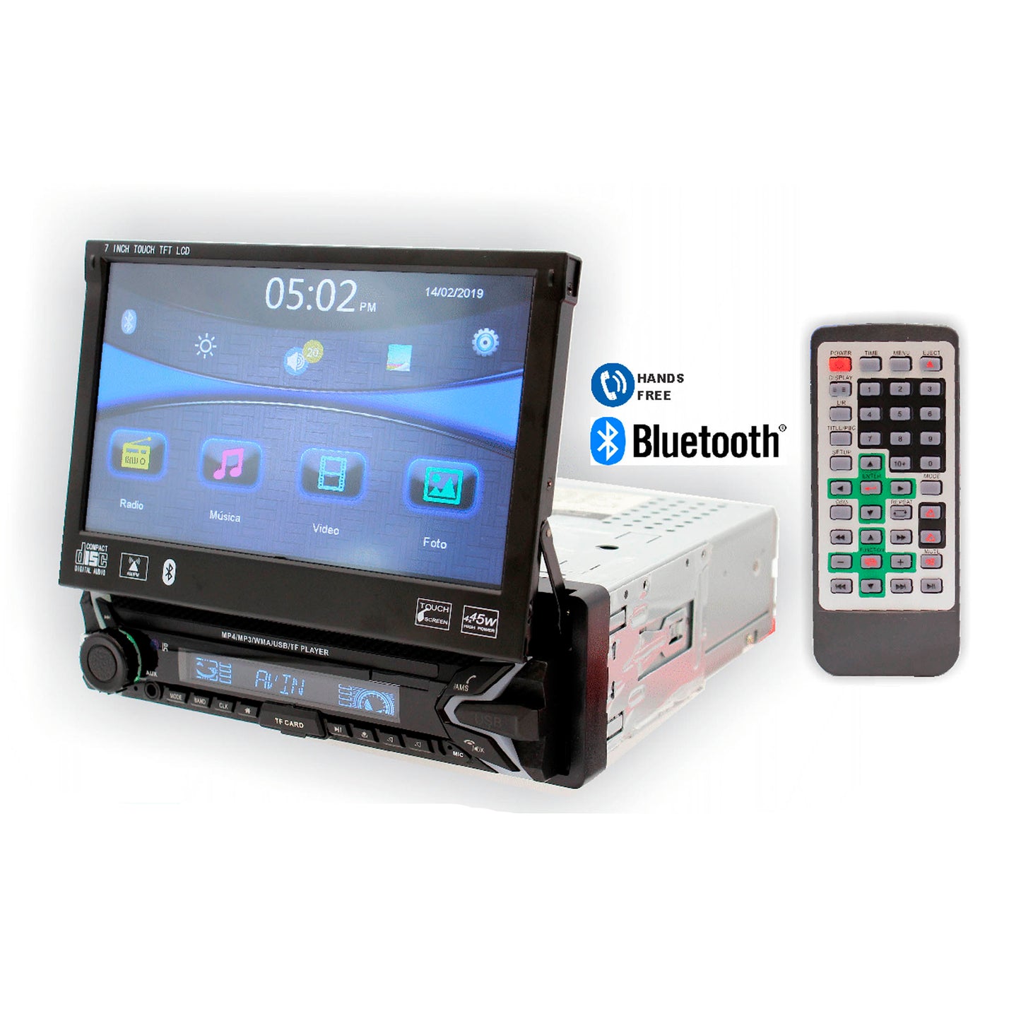 Car Radio 1 DIN Multimedia abatible screen image 0