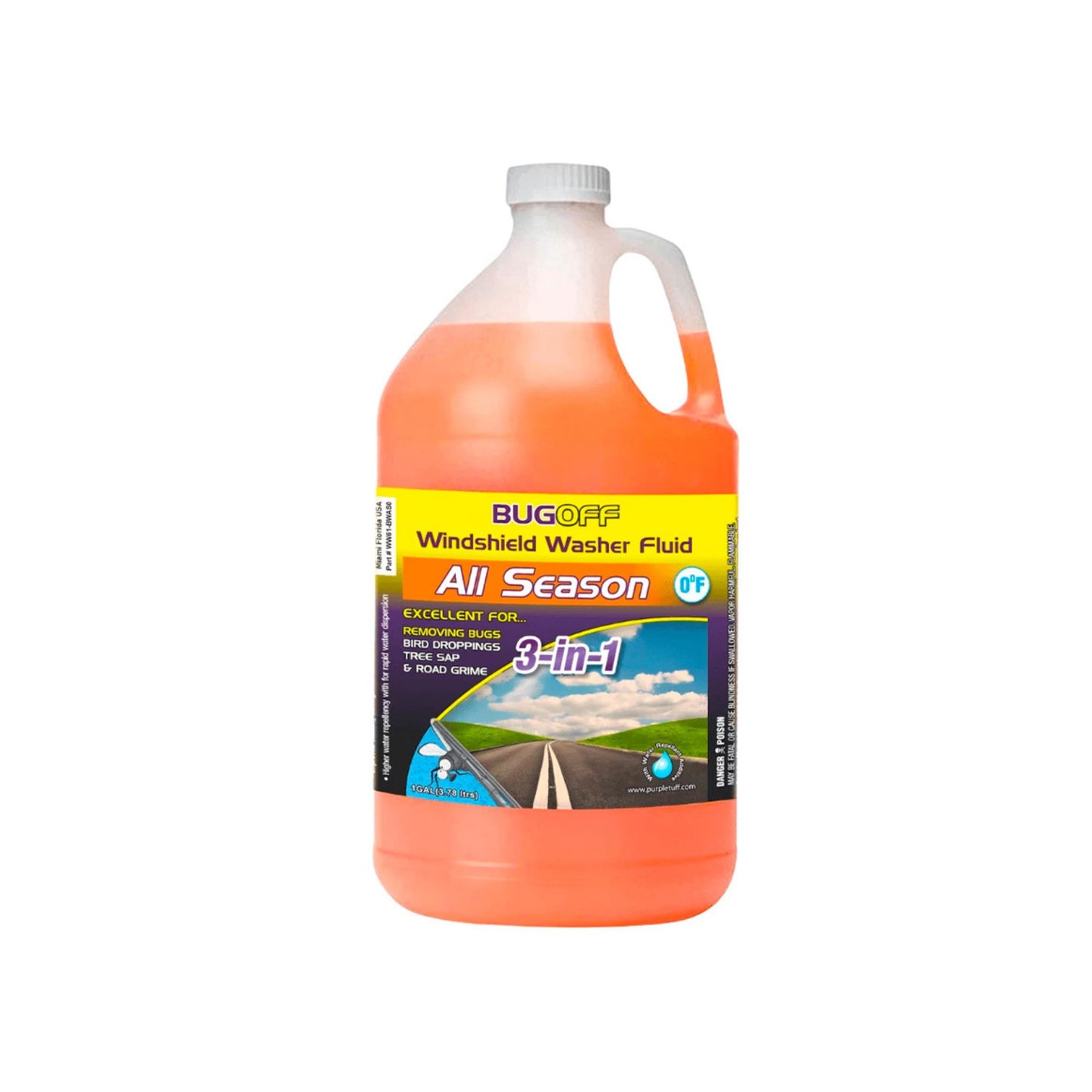 Windshield Washer All Season Bugoff Orange 1 Gal 6 pcs image 0