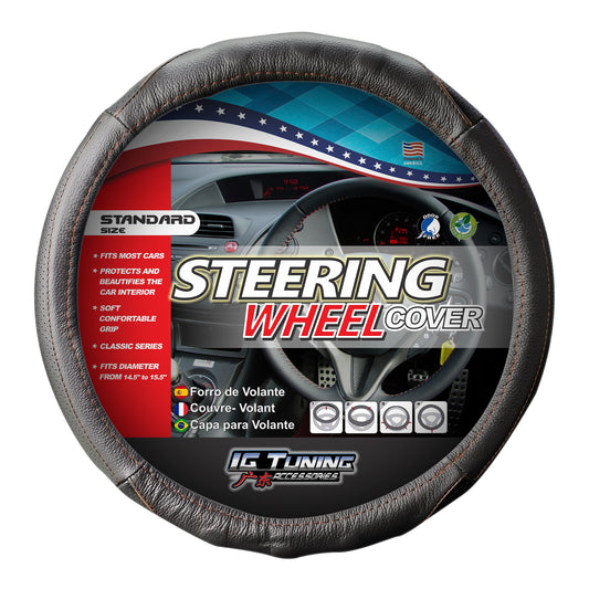 Steering Wheel Brown Thread image 0