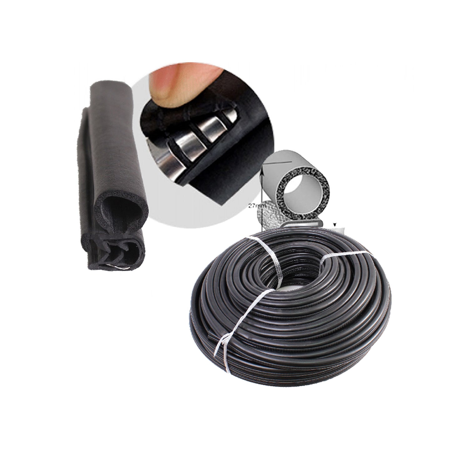 Rubber Door Seal 2.5 x 1.8 image 0