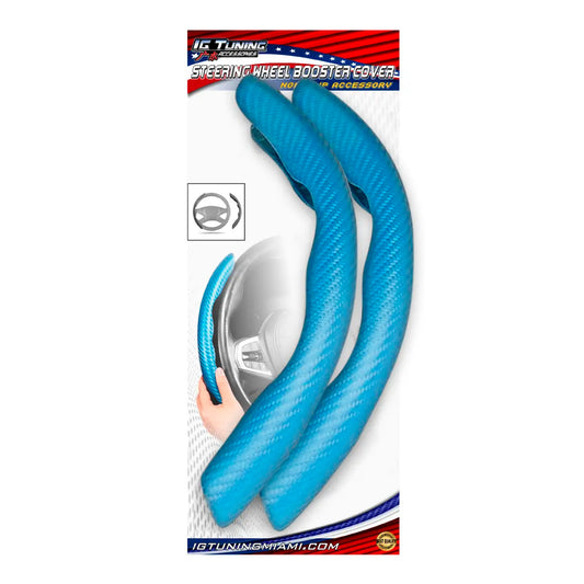 Blue Segmented Steering Wheel Cover image 0